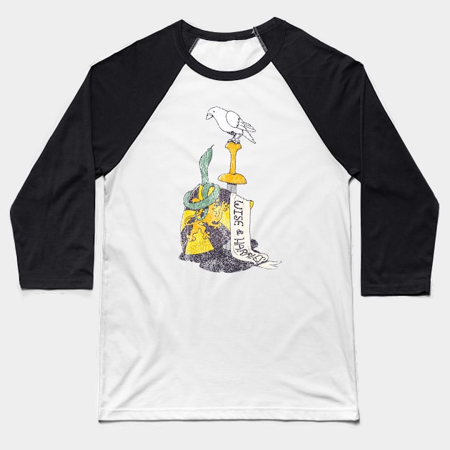 Wise and Harmless Baseball T-Shirt by bunsnbells